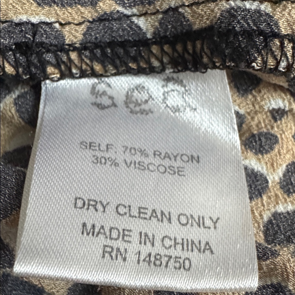 SEA New York Leopard Print Louise Midi Dress Black Brown 8 Party Work Animal - Picture 11 of 11